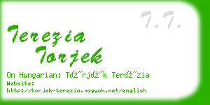 terezia torjek business card